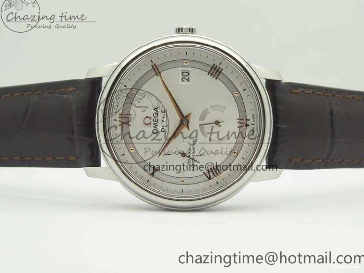 0107 De Ville Prestige Real Power Reserve SS TW 1:1 Best Edition White Dial RG Markers On Leather Strap A Thermal 8089